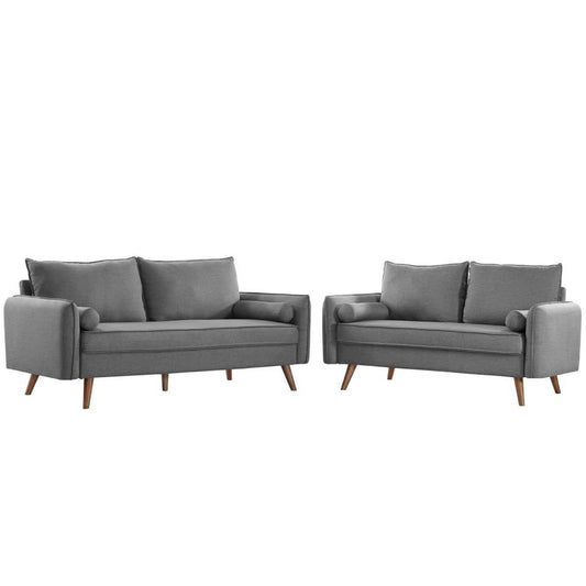 Modway Revive Upholstered Fabric Sofa and Loveseat Set | Outdoor Sofas, Loveseats & Sectionals | Modishstore-4