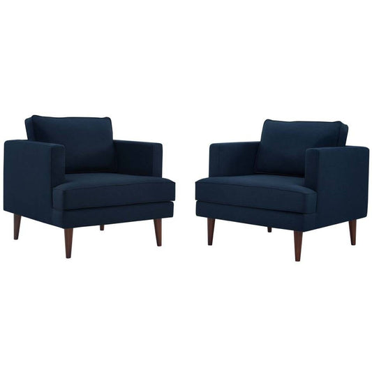 Modway Agile Upholstered Fabric Armchair Set of 2 | Armchairs