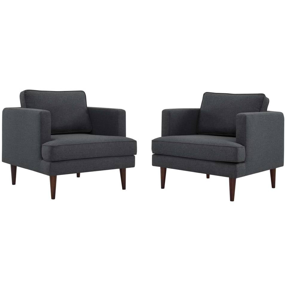 Modway Agile Upholstered Fabric Armchair Set of 2 | Armchairs | 
