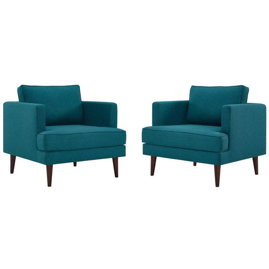 Modway Agile Upholstered Fabric Armchair Set of 2 | Armchairs | 