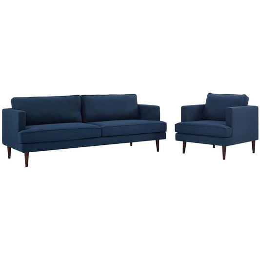 Modway Agile Upholstered Fabric Sofa and Armchair Set | Armchairs
