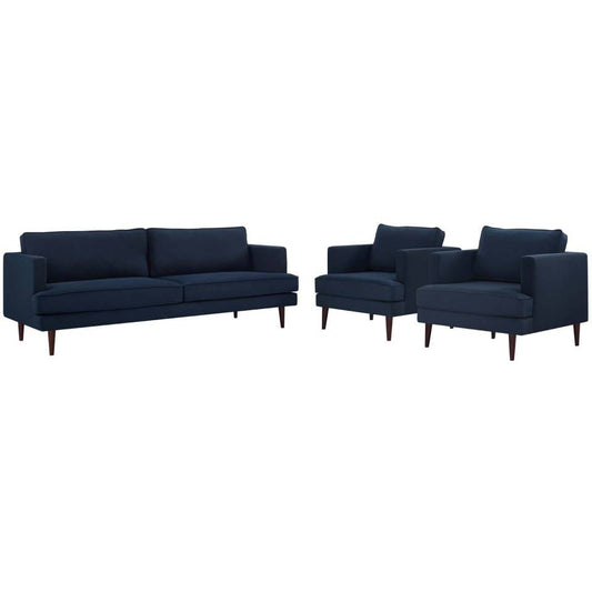 Modway Agile 3 Piece Upholstered Fabric Set | Sofas