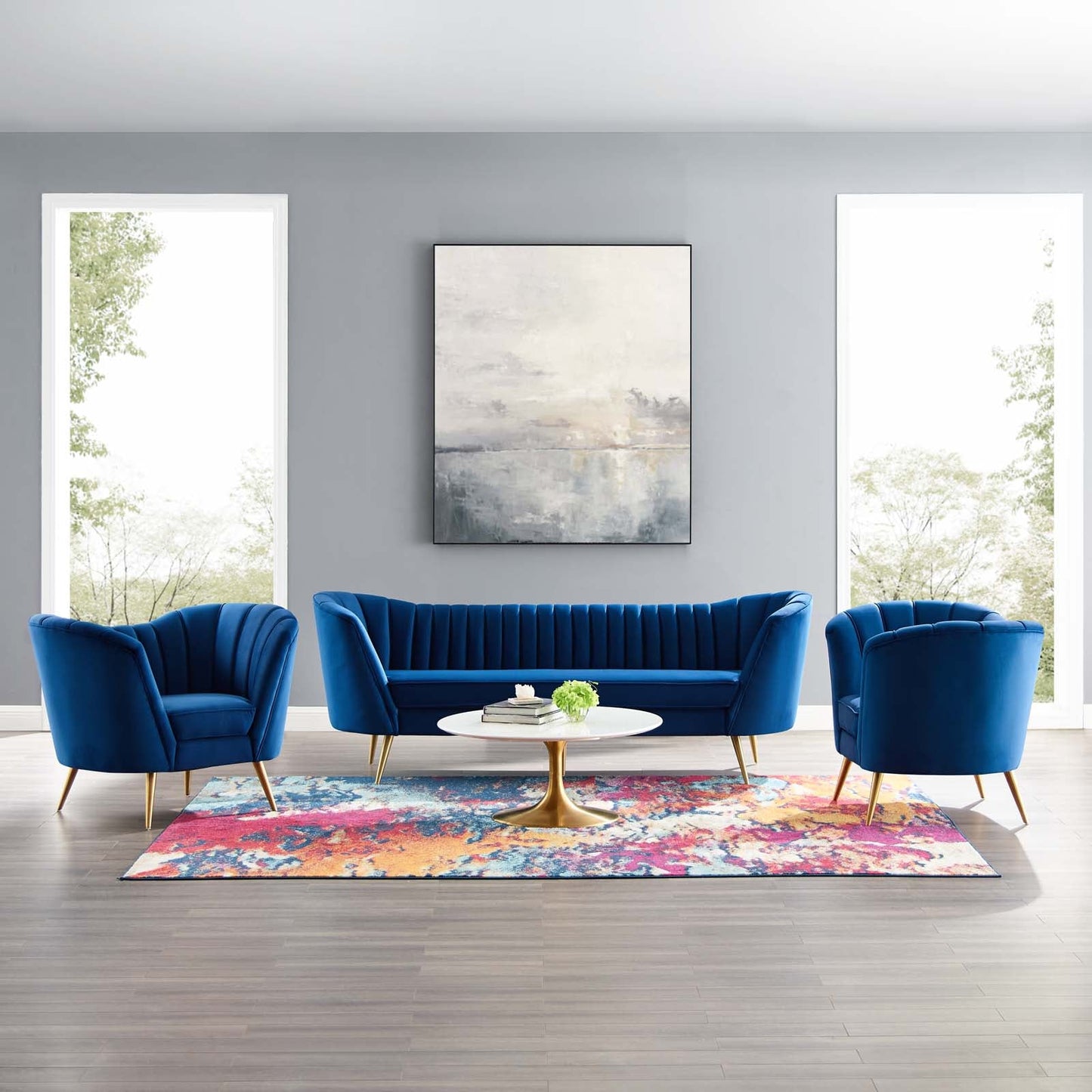 Opportunity 3 Piece Performance Velvet Set By Modway - EEI-4090 | Sofa Set | Modishstore