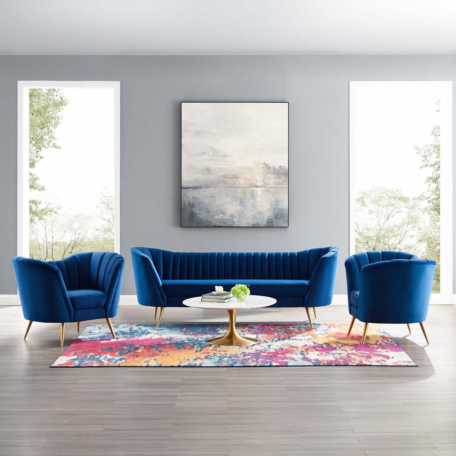 Opportunity 3 Piece Performance Velvet Set By Modway - EEI-4090 | Sofa Set | Modishstore