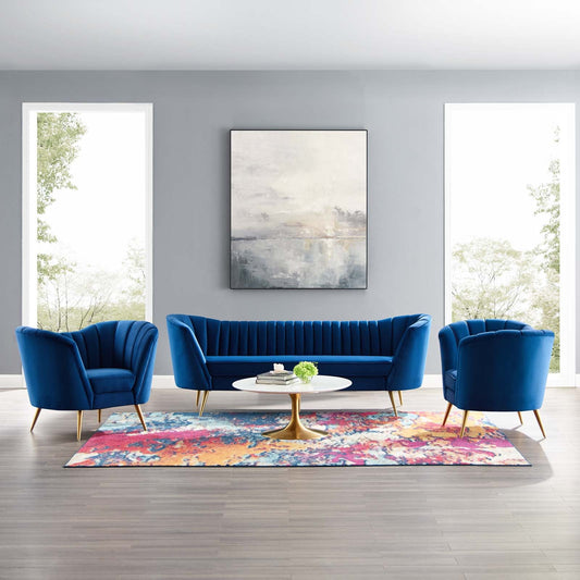 Opportunity 3 Piece Performance Velvet Set By Modway - EEI-4090 | Sofa Set | Modishstore