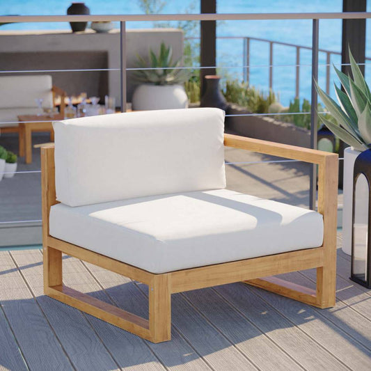 Modway Upland Outdoor Patio Teak Wood Right-Arm Chair | Outdoor Patio Daybed | Modishstore