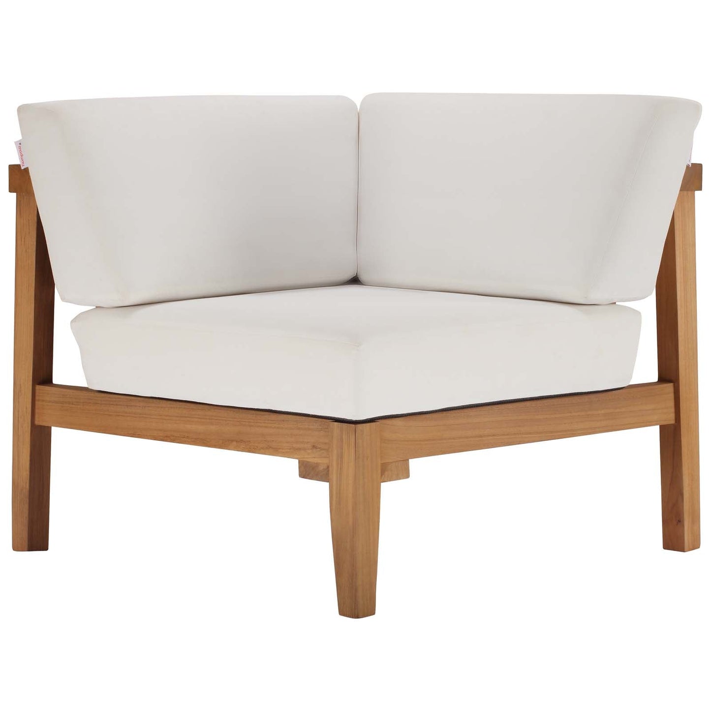 Modway Bayport Outdoor Patio Teak Wood Corner Chair | Outdoor Sofas, Loveseats & Sectionals