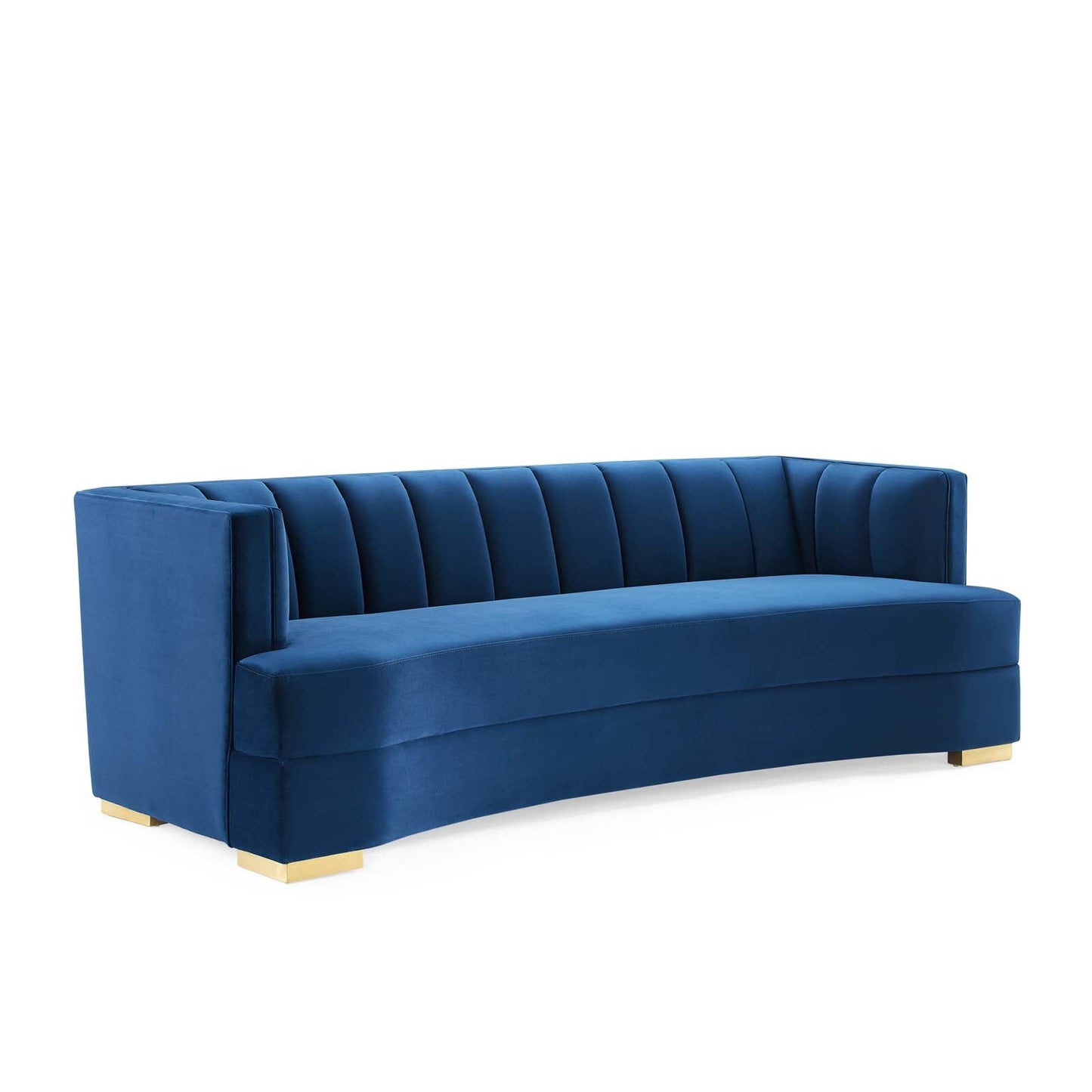 Encompass Channel Tufted Performance Velvet Curved Sofa By Modway - EEI-4134 | Sofas - 2