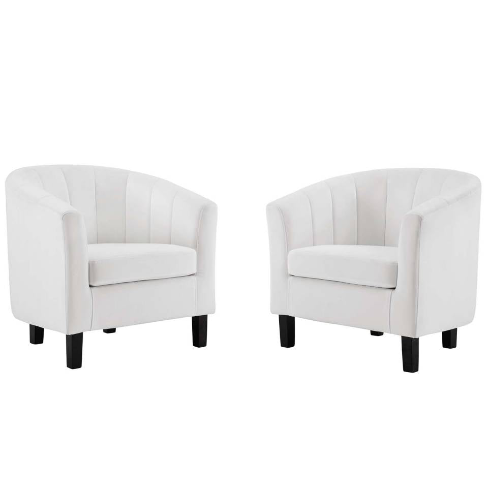 Modway Prospect Channel Tufted Performance Velvet Armchair Set of 2 | Armchairs | Modishstore-7