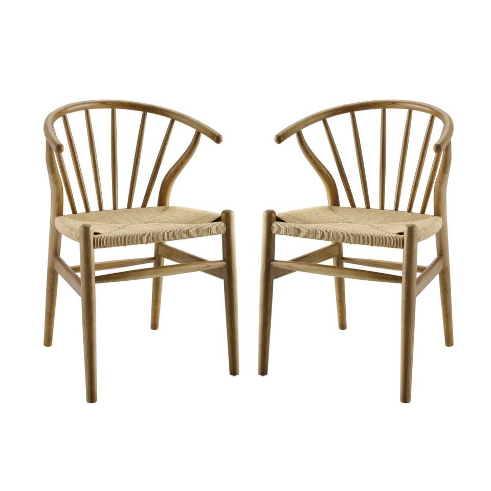 Modway Flourish Spindle Wood Dining Side Chair Set of 2 | Side Chairs | 