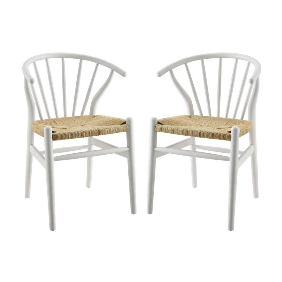 Modway Flourish Spindle Wood Dining Side Chair Set of 2 | Side Chairs | 