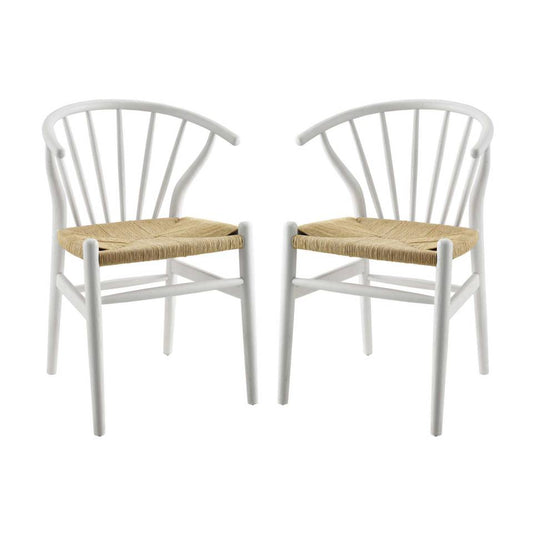 Modway Flourish Spindle Wood Dining Side Chair Set of 2 | Side Chairs | 