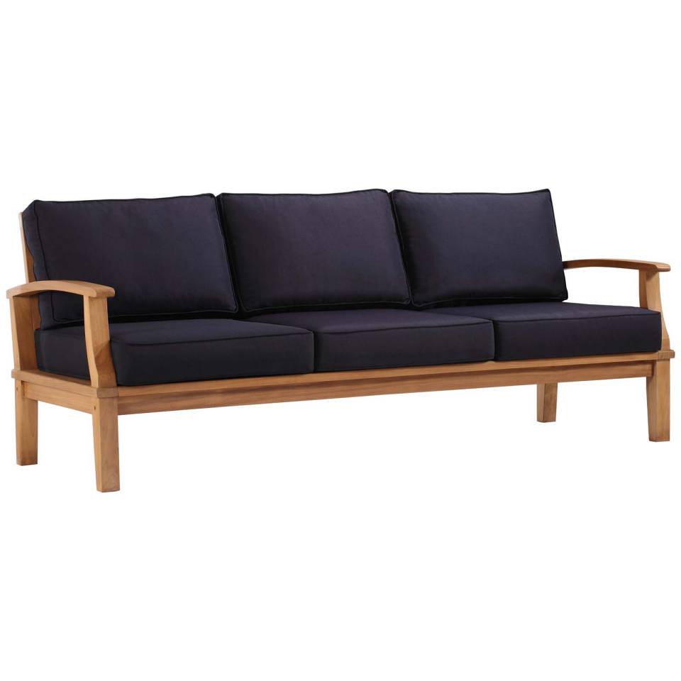Modway Marina Outdoor Patio Teak Sofa | Outdoor Sofas, Loveseats & Sectionals | Modishstore-2