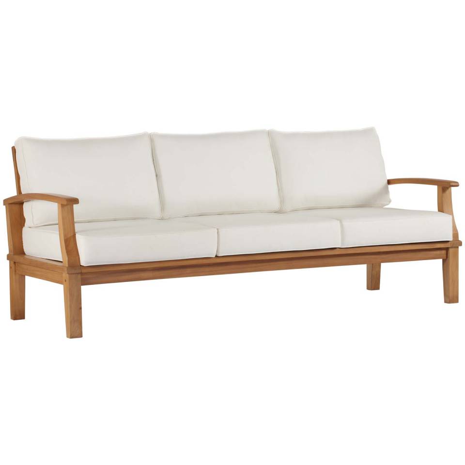Modway Marina Outdoor Patio Teak Sofa | Outdoor Sofas, Loveseats & Sectionals | Modishstore-3