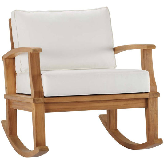 Modway Marina Outdoor Patio Teak Rocking Chair | Outdoor Chairs | Modishstore-3