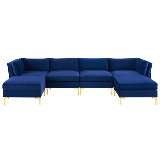 Modway Ardent 6-Piece Performance Velvet Sectional Sofa | Sofas | 