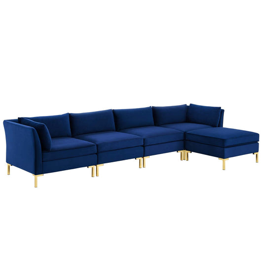 Modway Ardent 5-Piece Performance Velvet Sectional Sofa | Sofas | 