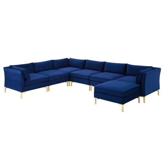 Modway Ardent 7-Piece Performance Velvet Sectional Sofa | Sofas | 