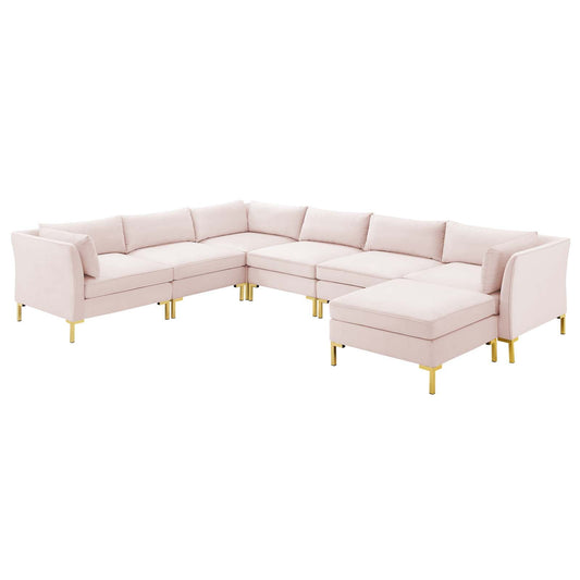 Modway Ardent 7-Piece Performance Velvet Sectional Sofa | Sofas | 