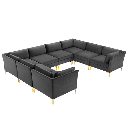 Modway Ardent 8-Piece Performance Velvet Sectional Sofa | Sofas