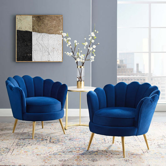 Admire Accent Armchair Performance Velvet Set of 2 By Modway - EEI-4294 | Armchairs