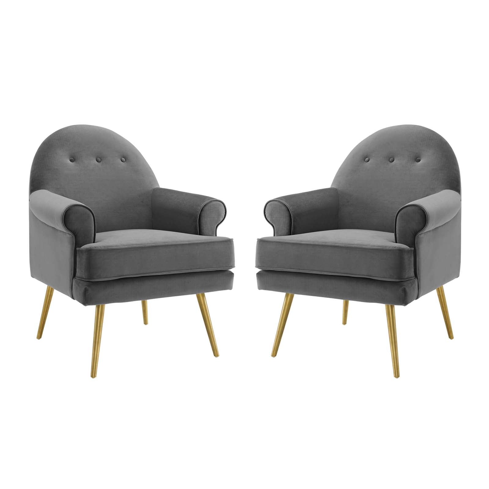 Modway Revive Armchair Performance Velvet Set of 2 | Armchairs | Modishstore