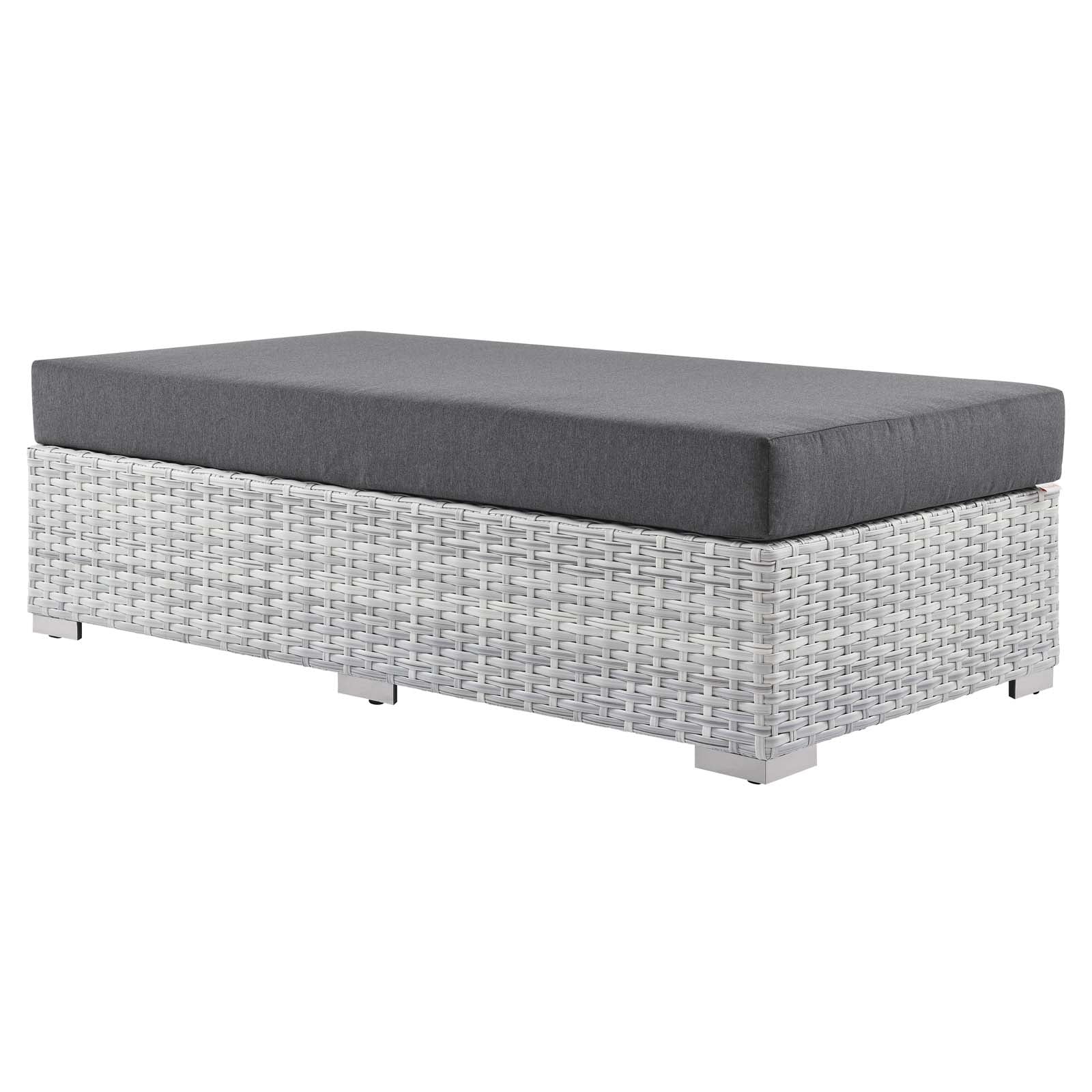 Modway Convene Outdoor Patio Rectangular Ottoman | Outdoor Ottoman