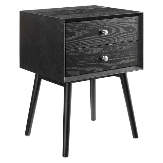Modway Ember Wood Nightstand With USB Ports | Nightstands