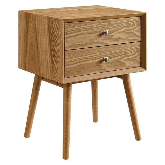Modway Ember Wood Nightstand With USB Ports | Nightstands | 