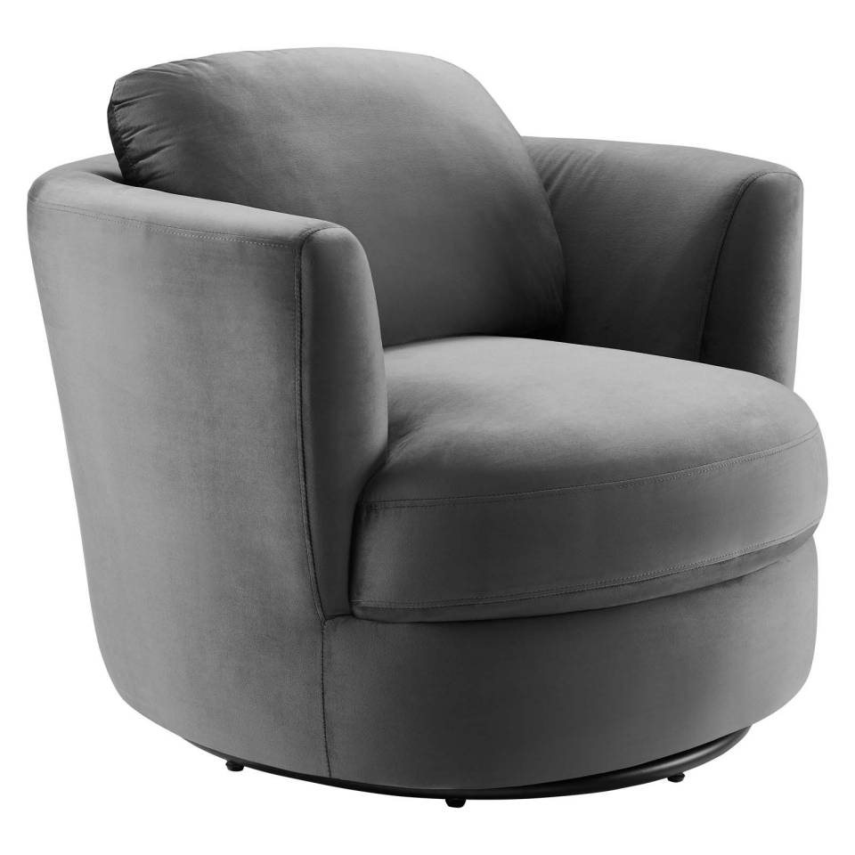 Modway Pirouette Performance Velvet Swivel Armchair | Armchair | Modishstore-9
