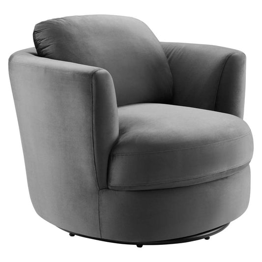 Modway Pirouette Performance Velvet Swivel Armchair | Armchair | Modishstore-9