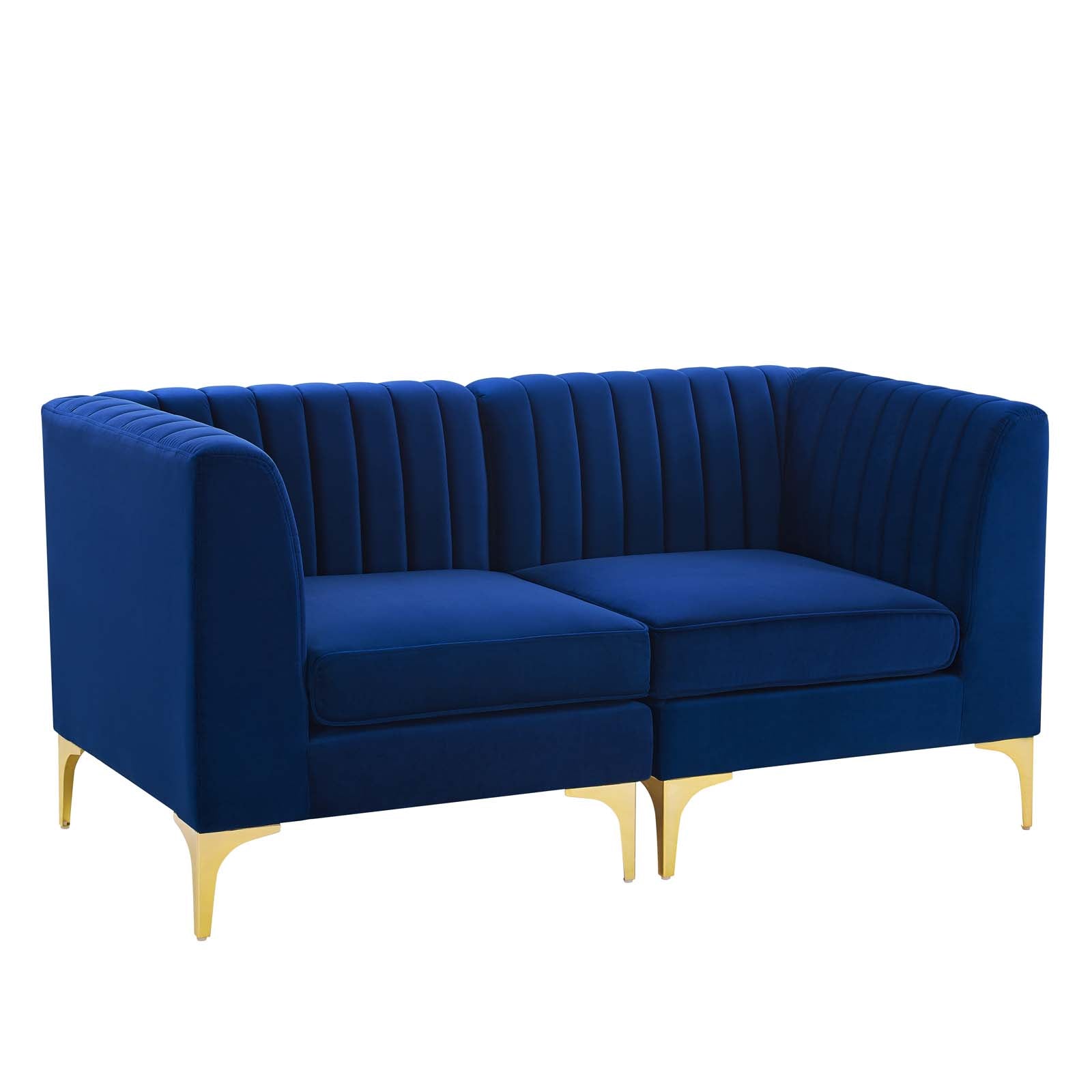 Modway Triumph Channel Tufted Performance Velvet Loveseat | Loveseats | Modishstore-2