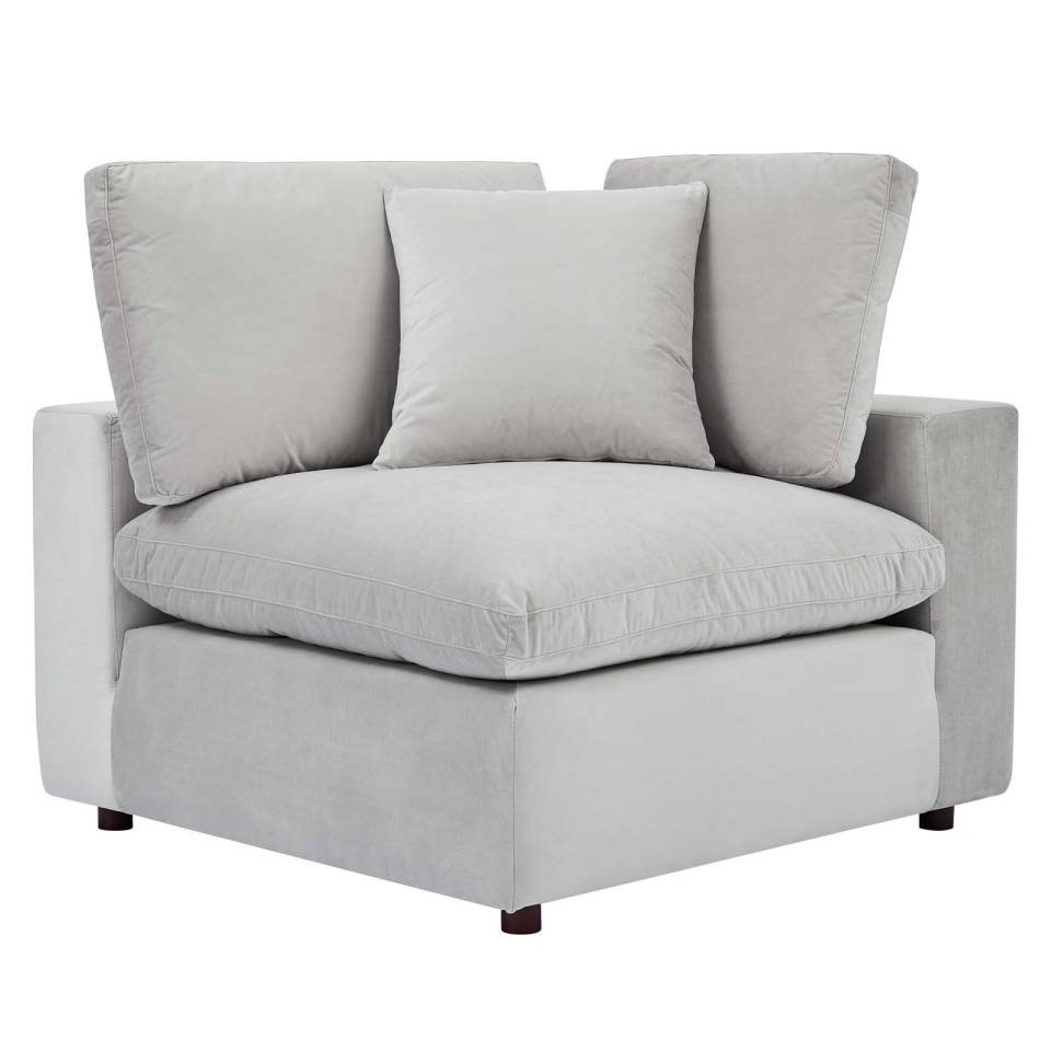 Modway Commix Down Filled Overstuffed Performance Velvet Corner Chair | Chairs & Recliners | 