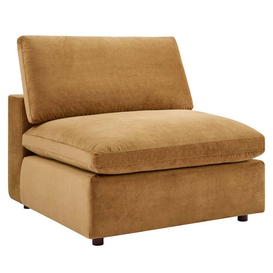 Modway Commix Down Filled Overstuffed Performance Velvet Armless Chair | Chairs & Recliners