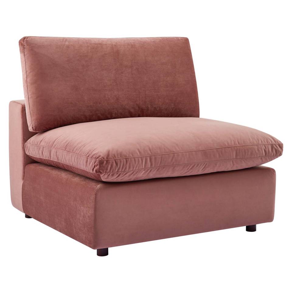Modway Commix Down Filled Overstuffed Performance Velvet Armless Chair | Chairs & Recliners | 