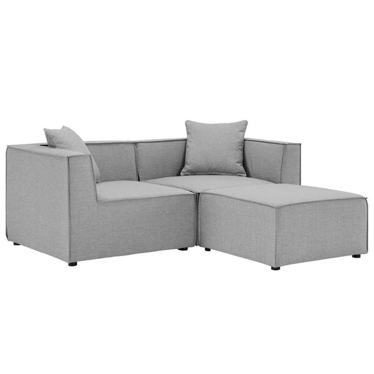 Modway Saybrook Outdoor Patio Upholstered Loveseat and Ottoman Set | Outdoor Sofas, Loveseats & Sectionals | Modishstore