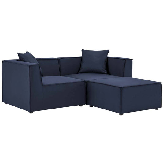 Modway Saybrook Outdoor Patio Upholstered Loveseat and Ottoman Set | Outdoor Sofas, Loveseats & Sectionals | Modishstore-2