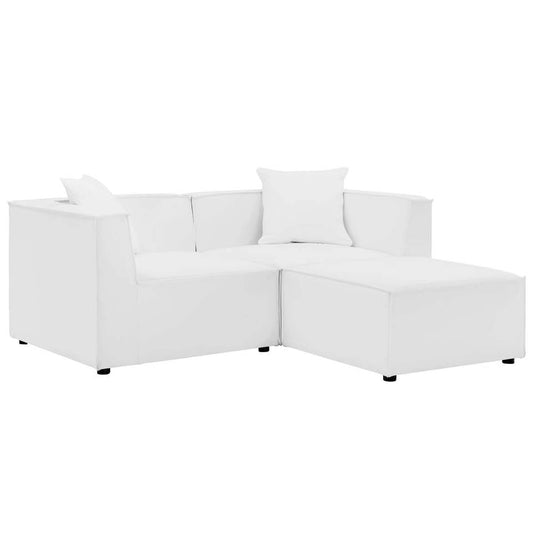 Modway Saybrook Outdoor Patio Upholstered Loveseat and Ottoman Set | Outdoor Sofas, Loveseats & Sectionals | Modishstore-3