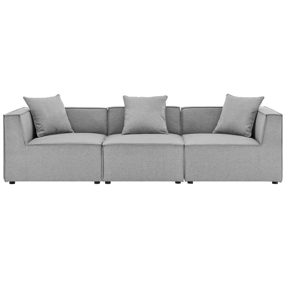 Modway Saybrook Outdoor Patio Upholstered 3-Piece Sectional Sofa | Outdoor Patio Daybed | Modishstore