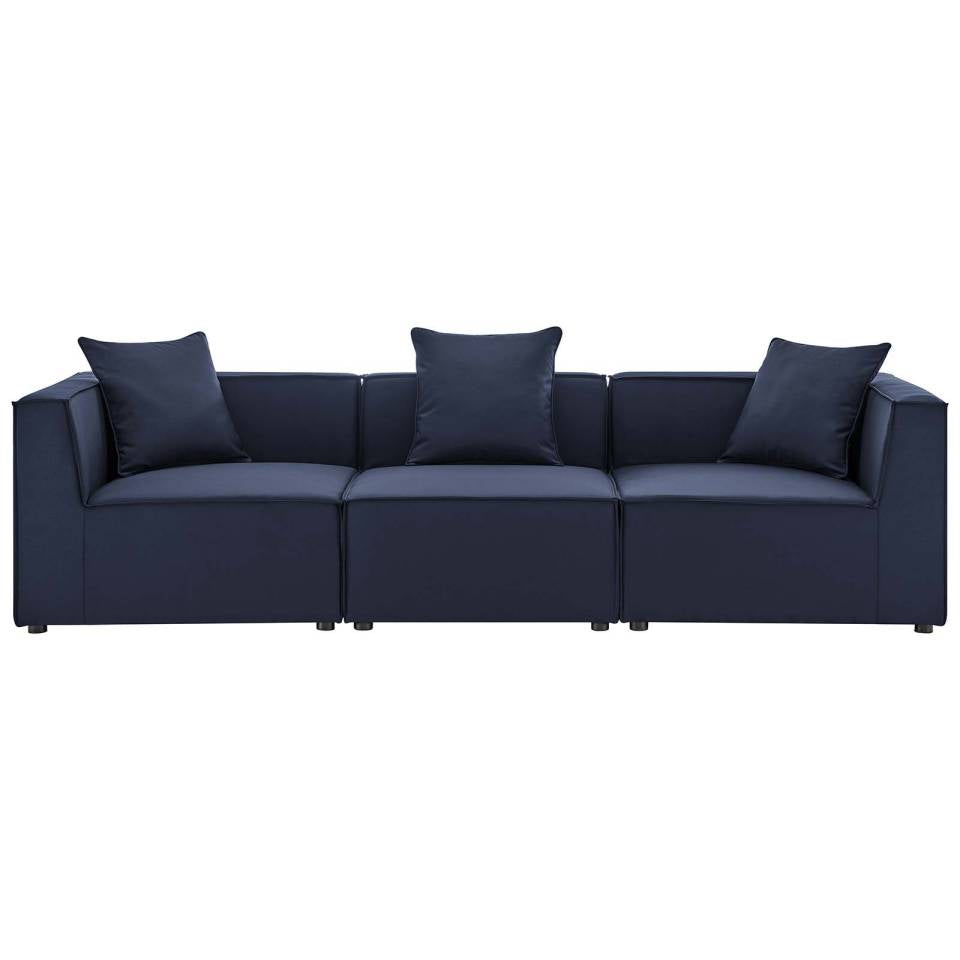 Modway Saybrook Outdoor Patio Upholstered 3-Piece Sectional Sofa | Outdoor Patio Daybed | Modishstore-2