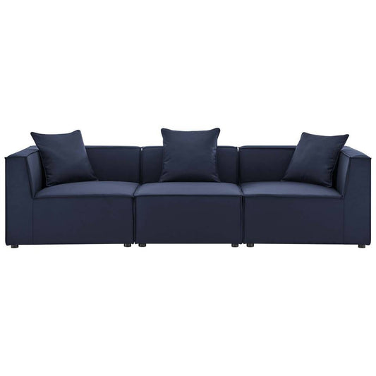 Modway Saybrook Outdoor Patio Upholstered 3-Piece Sectional Sofa | Outdoor Patio Daybed | Modishstore-2