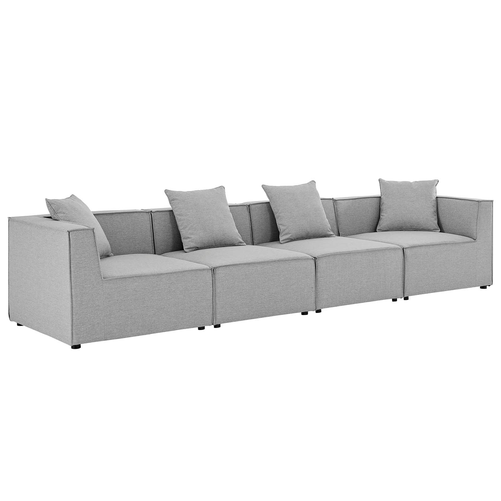Modway Saybrook Outdoor Patio Upholstered 4-Piece Sectional Sofa | Outdoor Sofas, Loveseats & Sectionals | Modishstore