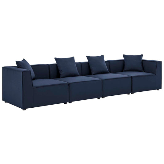 Modway Saybrook Outdoor Patio Upholstered 4-Piece Sectional Sofa | Outdoor Sofas, Loveseats & Sectionals | Modishstore-2