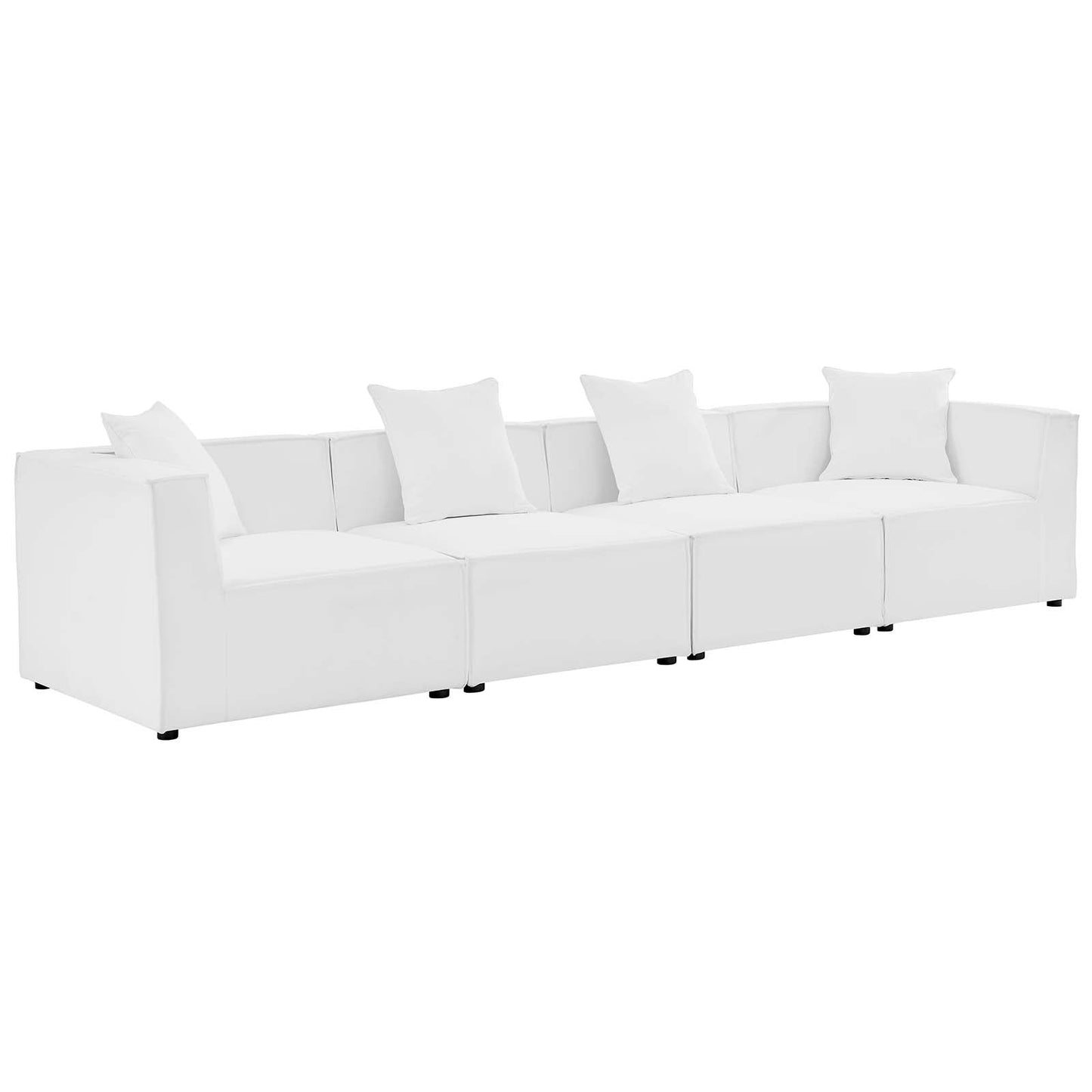 Modway Saybrook Outdoor Patio Upholstered 4-Piece Sectional Sofa | Outdoor Sofas, Loveseats & Sectionals | Modishstore-3