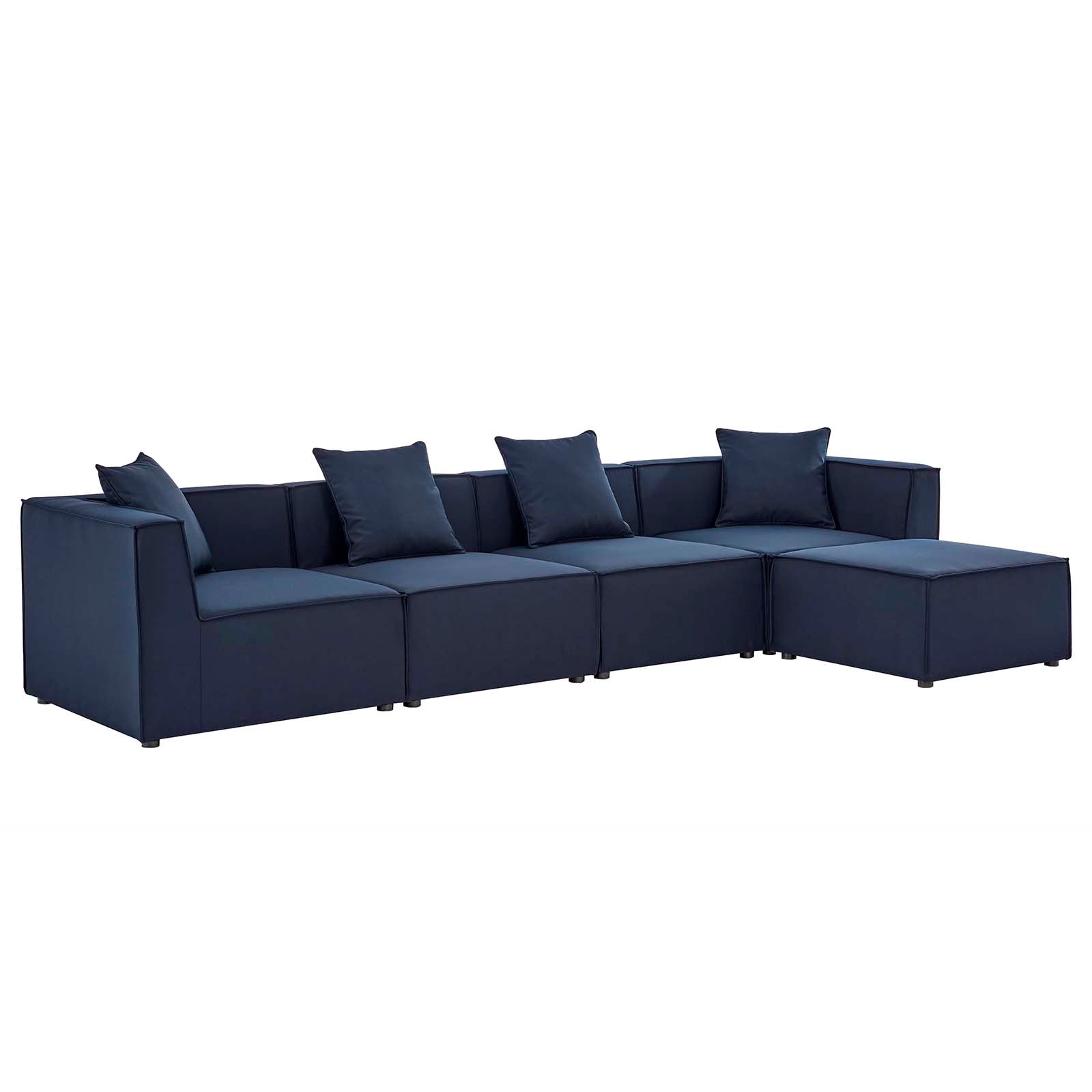 Modway Saybrook Outdoor Patio Upholstered 5-Piece Sectional Sofa | Outdoor Sofas, Loveseats & Sectionals | Modishstore-2