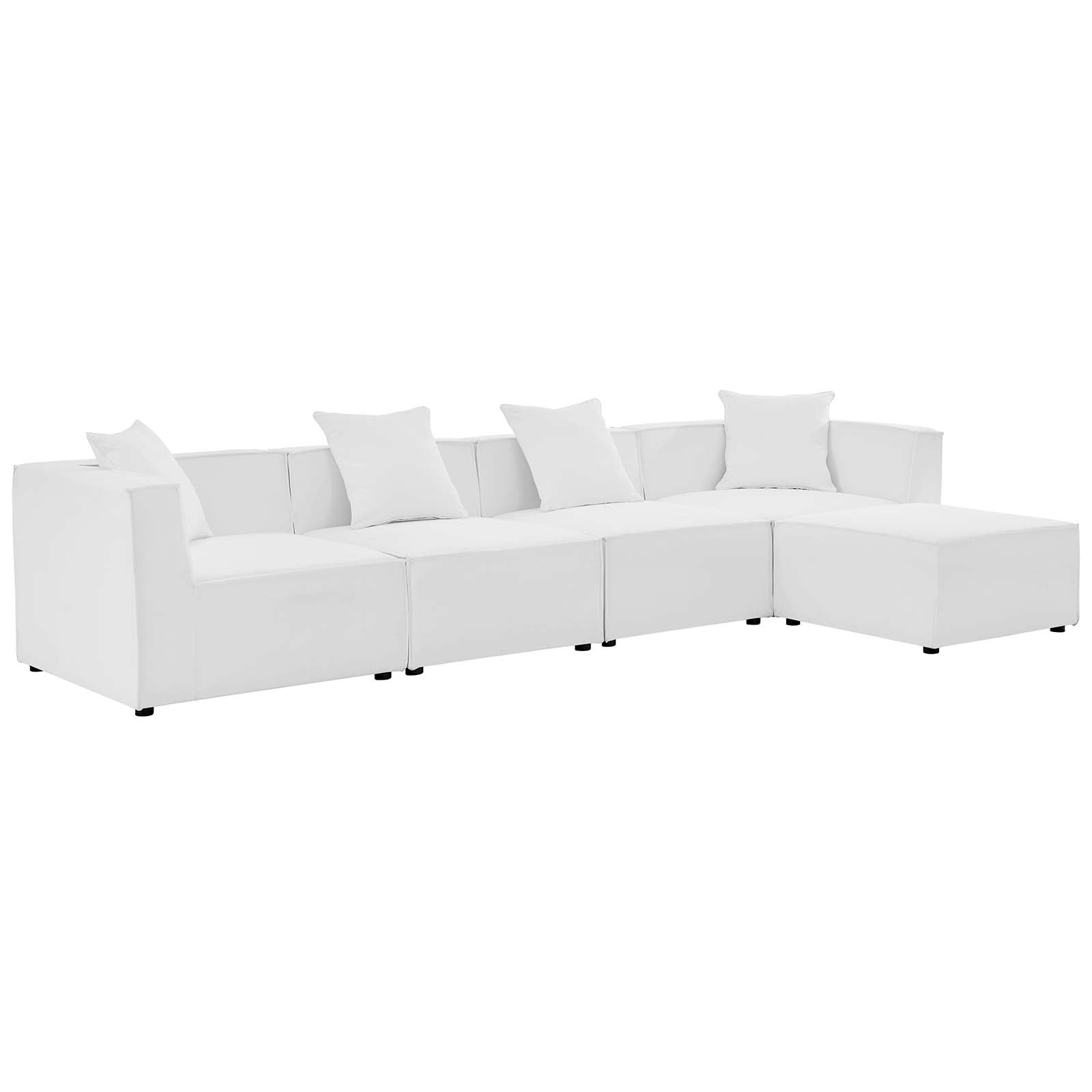 Modway Saybrook Outdoor Patio Upholstered 5-Piece Sectional Sofa | Outdoor Sofas, Loveseats & Sectionals | Modishstore-3