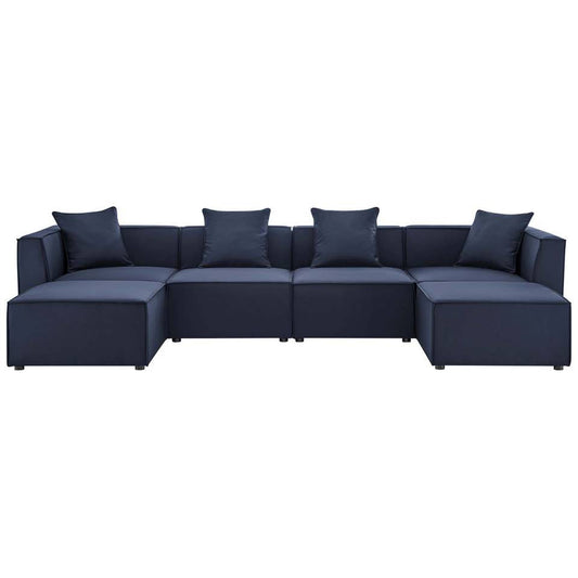 Modway Saybrook Outdoor Patio Upholstered 6-Piece Sectional Sofa | Outdoor Sofas, Loveseats & Sectionals | Modishstore-2
