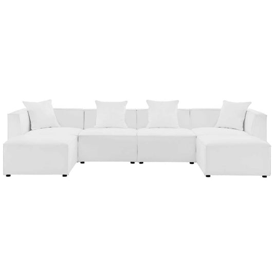 Modway Saybrook Outdoor Patio Upholstered 6-Piece Sectional Sofa | Outdoor Sofas, Loveseats & Sectionals | Modishstore-3