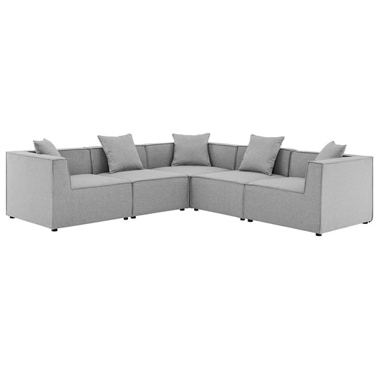 Saybrook Outdoor Patio Upholstered 5-Piece Sectional Sofa By Modway | Outdoor Patio | Modishstore