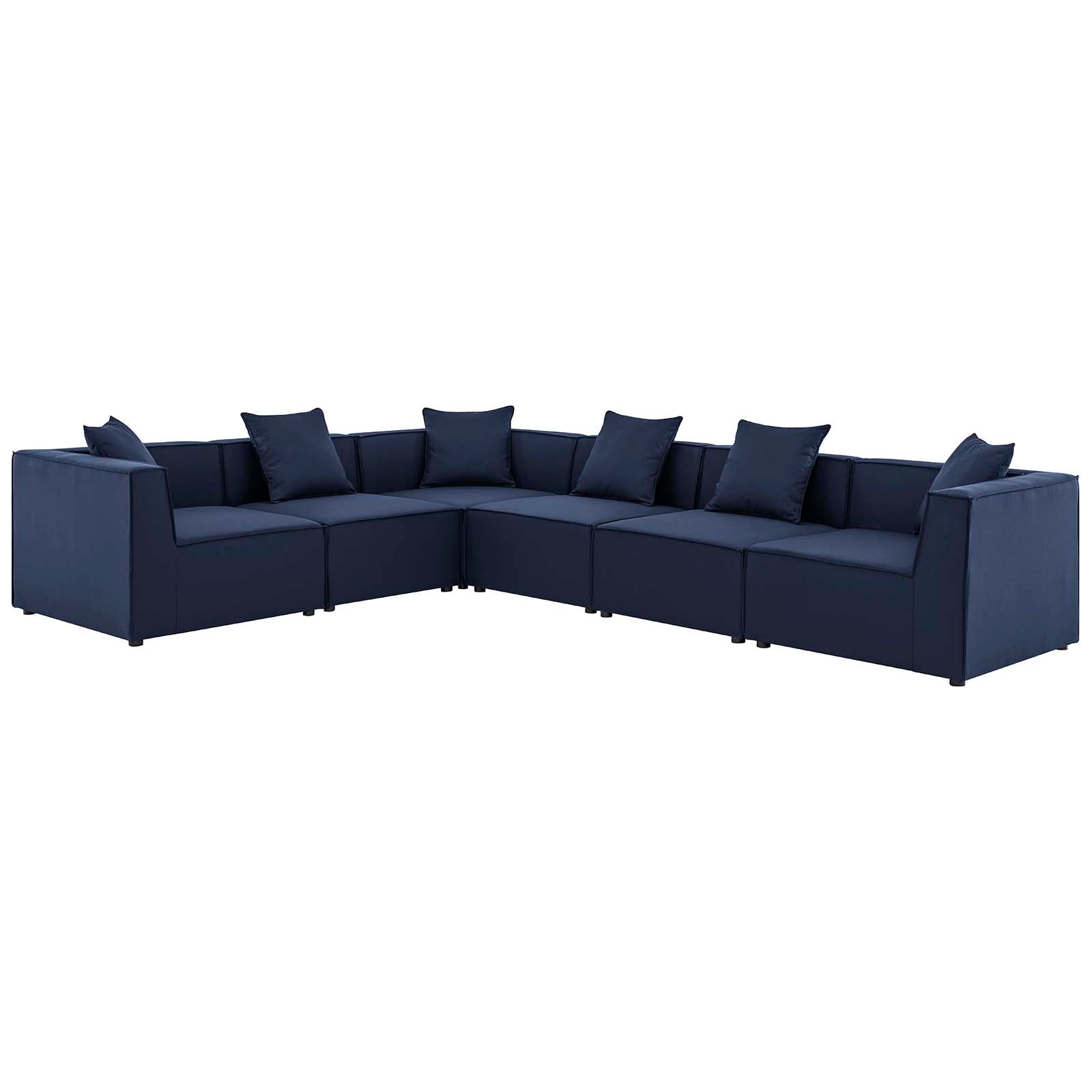 Modway Saybrook Outdoor Patio Upholstered 6-Piece Sectional Sofa | Outdoor Sofas, Loveseats & Sectionals | Modishstore-2